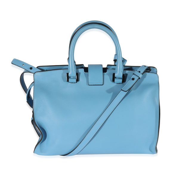 Saint Laurent Blue Leather Downtown Cabas Tote - Picture 3 of 8